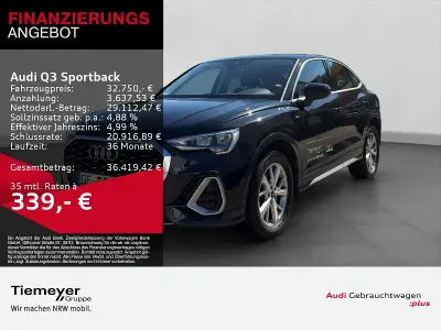 Second-hand Audi Q3 Sportback S-Line 150 CP (110 kW) 2023 Negru SUV