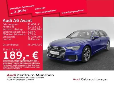 Usata Audi A6 S-Line 286 CV (210 kW) 2022 Blu Station wagon