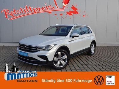 Weiß (oryxweiß perlmutteffekt) Gebraucht 2021 VW Tiguan Elegance SUV | 30.639 € (Etwas zu teuer)