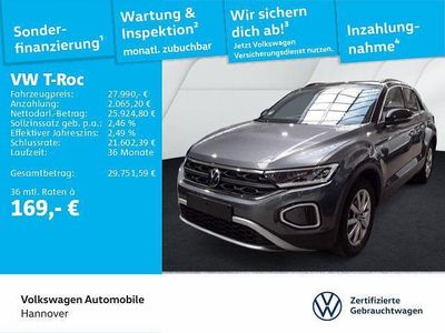 Gebraucht VW T-Roc Goal 150 PS (110 kW) 2025 Indiumgrau metallic/schwarz SUV
