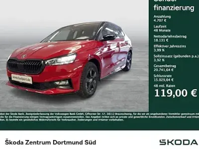 Brugt Skoda Fabia Monte Carlo 116 HK (85 kW) 2025 Rød Hatchback