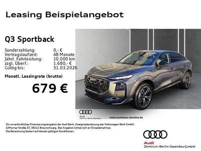 Grau Neu 2025 Audi Q3 Sportback S-Line SUV | 51.666 € (Fairer Preis)