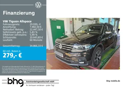Gebraucht VW Tiguan Allspace Highline 200 PS (147 kW) 2021 Schwarz SUV