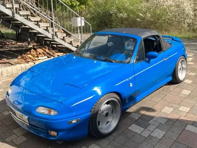 Brugt Mazda MX5 116 HK (85 kW) 1991 Blå Cabriolet