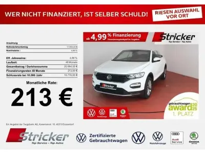 Gebraucht VW T-Roc Cabriolet Style 110 PS (80 kW) 2021 Weiß Cabrio