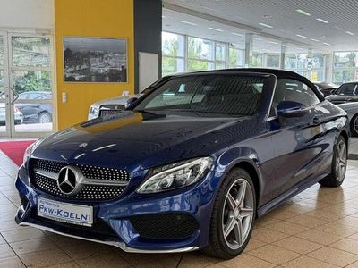 Usata Mercedes C220 AMG line 170 CV (125 kW) 2017 Blu Cabrio