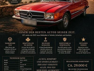 Gebraucht Mercedes SL350 201 PS (147 kW) 1971 Cabrio