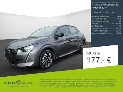 Gebraucht Peugeot 208 Active 101 PS (74 kW) 2023 Lackierung platiniumgrau/typ aussenverkleidung metalliclackierung Kleinwagen