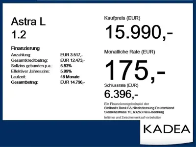 Gebraucht Opel Astra 110 PS (80 kW) 2023 Diamant schwarz/karbon schwarz (metallic) Kleinwagen