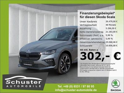 Gebraucht Skoda Scala Monte Carlo 116 PS (85 kW) 2024 Graphite grau metallic Kleinwagen