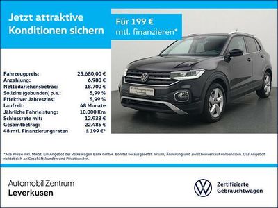 Gebraucht VW T-Cross Style 150 PS (110 kW) 2023 Schwarz / deep black (metallic) SUV
