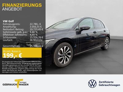 Schwarz Gebraucht 2022 VW Golf VIII Active | 21.780 € (Guter Preis)