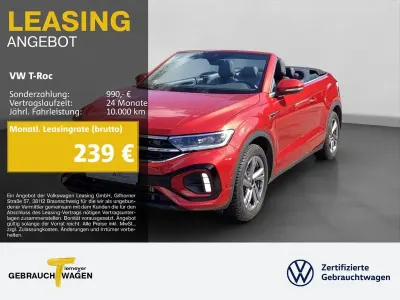 Brugt VW T-Roc Cabriolet R-line 150 HK (110 kW) 2025 Rød Cabriolet