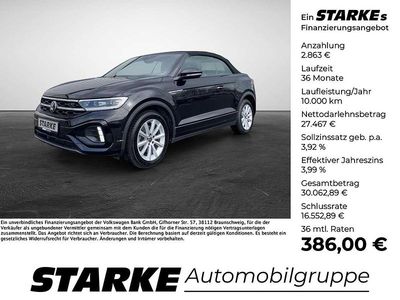 Gebraucht VW T-Roc Cabriolet R-line 150 PS (110 kW) 2023 Schwarz Cabrio
