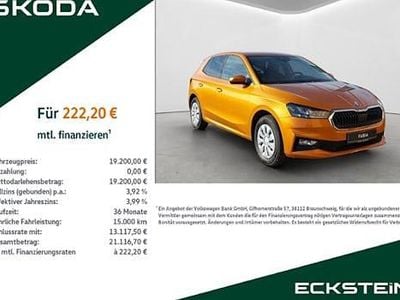 Neu Skoda Fabia Essence 95 PS (69 kW) 2025 Orange Limousine