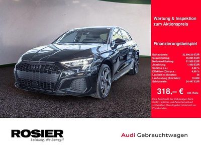Gebraucht Audi A3 S-Line 110 PS (80 kW) 2024 Mythosschwarz metallic Limousine