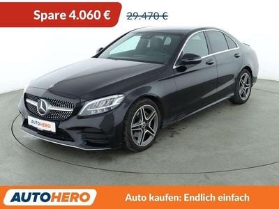 Gebraucht Mercedes C220 AMG line 194 PS (142 kW) 2019 Obsidianschwarz Limousine