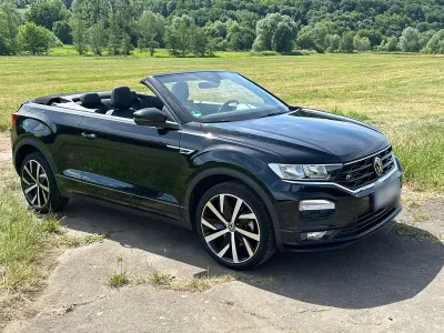 Gebraucht VW T-Roc Cabriolet R-line 150 PS (110 kW) 2021 Schwarz Cabrio