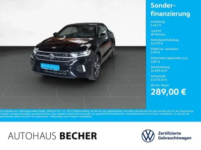Gebraucht VW T-Roc Cabriolet R-line 150 PS (110 kW) 2022 Schwarz Cabrio