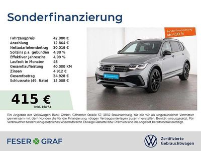 Pyrit silber metallic Gebraucht 2024 VW Tiguan Allspace R-line SUV | 42.880 € (Teuer)