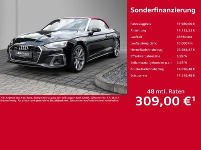Gebraucht Audi A5 Cabriolet Ambiente 204 PS (150 kW) 2022 Mythosschwarz metallic Cabrio
