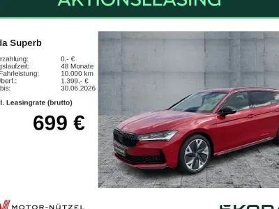 Nowe Skoda Superb SportLine 265 KM (194 kW) 2026 Czerwony Kombi