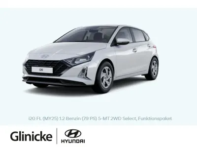 Neu Hyundai i20 Select 79 PS (58 kW) 2025 Atlas white / sol Kleinwagen