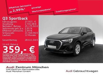 Gebraucht Audi Q3 Sportback Performance 245 PS (180 kW) 2022 Schwarz SUV