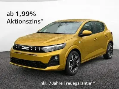 Nowe Dacia Sandero Journey 122 KM (89 kW) 2025 Żółty Sedan/Limuzyna