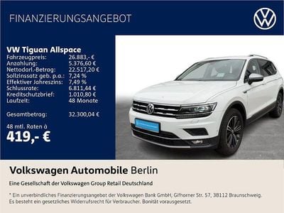 Gebraucht VW Tiguan Allspace Highline 200 PS (147 kW) 2021 Weiß SUV