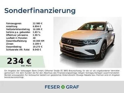 Pure white Gebraucht 2022 VW Tiguan SUV | 21.950 € (Guter Preis)