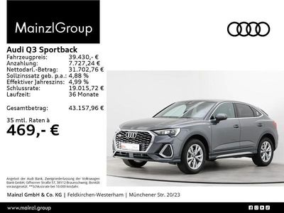 Gebraucht Audi Q3 Sportback S-Line 190 PS (139 kW) 2023 Grau SUV