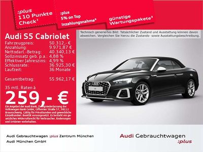 Gebraucht Audi S5 Cabriolet Sport 354 PS (260 kW) 2023 Mythosschwarz metallic/verdeck Cabrio
