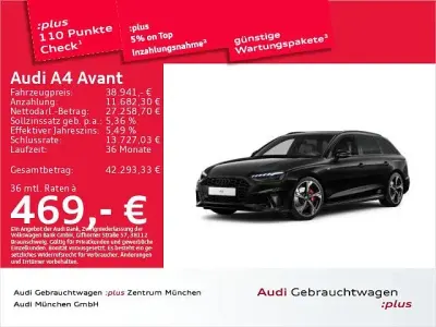 Gebraucht Audi A4 S-Line 204 PS (150 kW) 2024 Mythosschwarz metallic Kombi