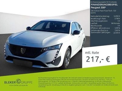 Gebraucht Peugeot 308 SW Active 131 PS (96 kW) 2023 Weiss (metallic) Kombi