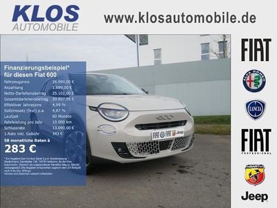 Neu Fiat 600 La Prima 110 PS (80 kW) 2026 Cinema schwarz SUV