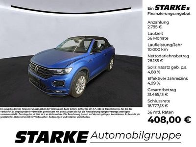 Second-hand VW T-Roc Cabriolet R-line Edition 150 CP (110 kW) 2022 Albastru Cabrio
