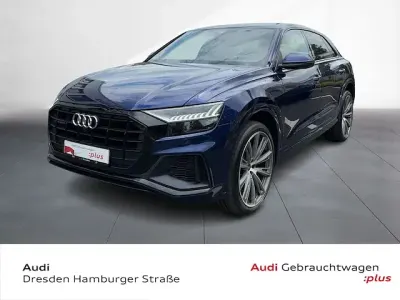 Gebraucht Audi Q8 S-Line 340 PS (250 kW) 2022 Navarrablau metallic SUV