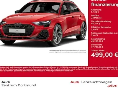 Brugt Audi S3 Sport 333 HK (244 kW) 2025 Rød Sedan