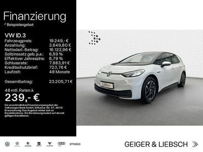 Gebraucht VW ID.3 Pro Performance 150 kW (204 PS) 2021 Gletscherweiß metallic/schwarz Kleinwagen