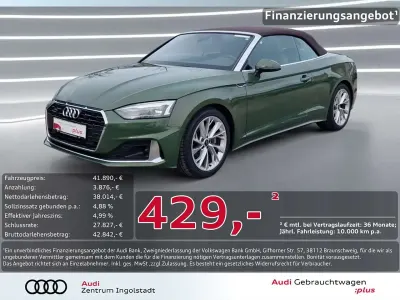 Używany Audi A5 Cabriolet Advanced 204 KM (150 kW) 2023 Zielony Kabriolet