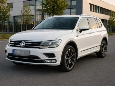 Gebraucht VW Tiguan Allspace Highline 200 PS (147 kW) 2021 Weiß SUV