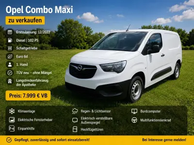 Gebraucht Opel Combo 105 PS (77 kW) 2022 Weiß Van / Kleinbus