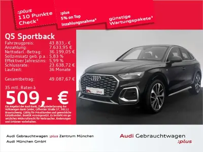 Gebraucht Audi Q5 S-Line 299 PS (219 kW) 2023 Mythosschwarz metallic SUV