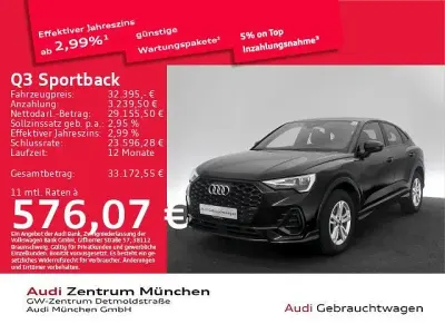 Gebraucht Audi Q3 Sportback Sport 150 PS (110 kW) 2023 Mythosschwarz metallic SUV