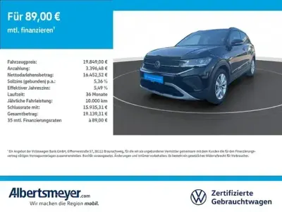 Gebraucht VW T-Cross Goal 95 PS (69 kW) 2025 Schwarz SUV