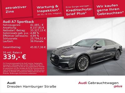 Gebraucht Audi A7 S-Line 204 PS (150 kW) 2022 Daytonagrau perleffekt Kleinwagen