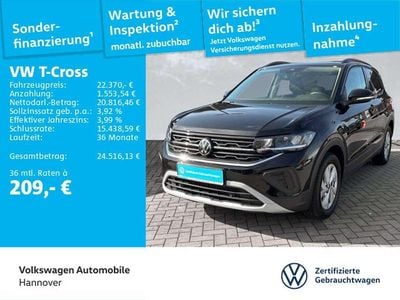 Gebraucht VW T-Cross Life 116 PS (85 kW) 2024 Schwarz SUV
