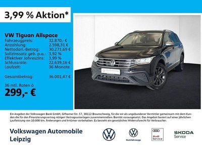 Gebraucht VW Tiguan Allspace Life 200 PS (147 kW) 2022 Schwarz SUV