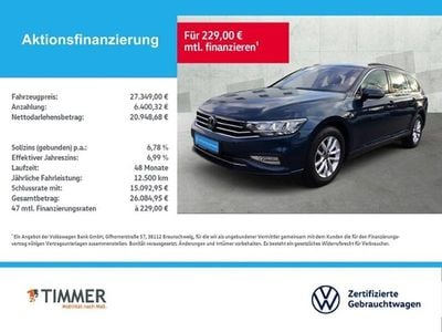 Gebraucht VW Passat Business 150 PS (110 kW) 2023 Aquamarinblau metallic Kombi
